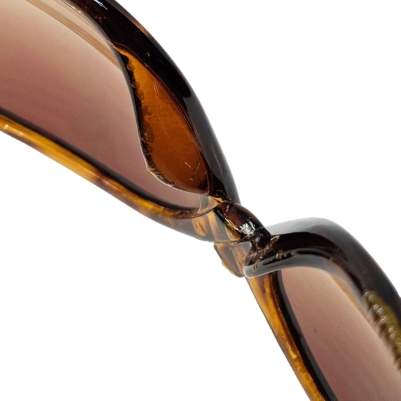 Oversized Round Tortoise Shell Sunglasses Twisted Curved Arms Women's - Picture 10 of 11
